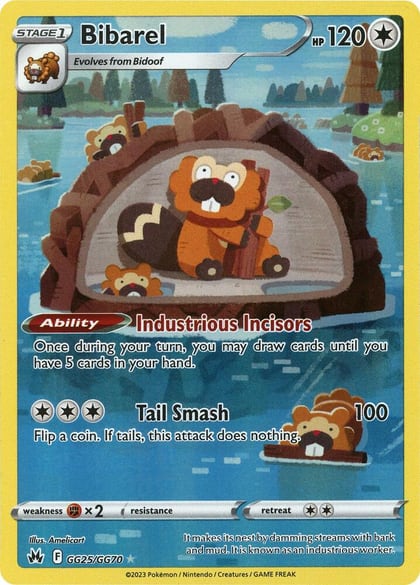 Bibarel, SWSH: Crown Zenith: Galarian Gallery GG25/GG70