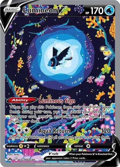 Lumineon V, SWSH: Crown Zenith: Galarian Gallery GG39/GG70
