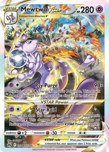 Mewtwo VSTAR, SWSH: Crown Zenith: Galarian Gallery GG44/GG70
