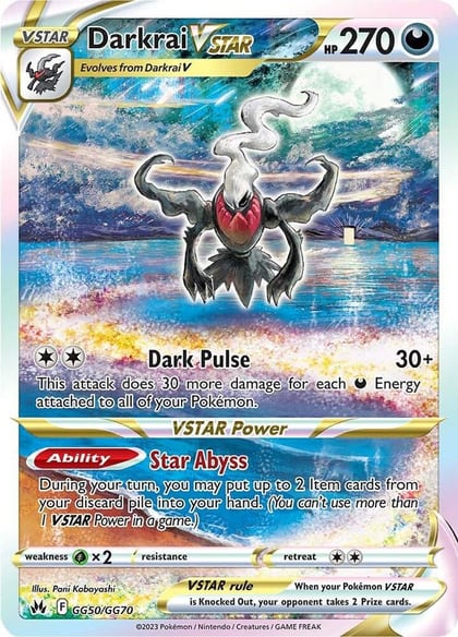 Darkrai VSTAR, SWSH: Crown Zenith: Galarian Gallery GG50/GG70