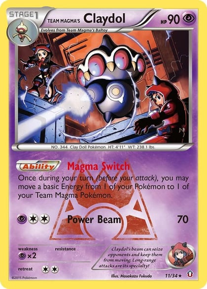 Team Magma's Claydol, Double Crisis 11/34