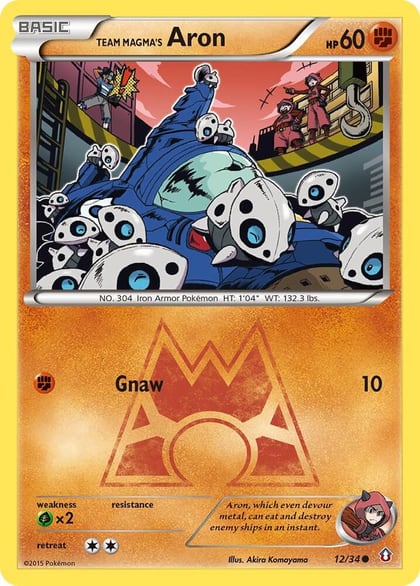 Team Magma's Aron, Double Crisis 12/34