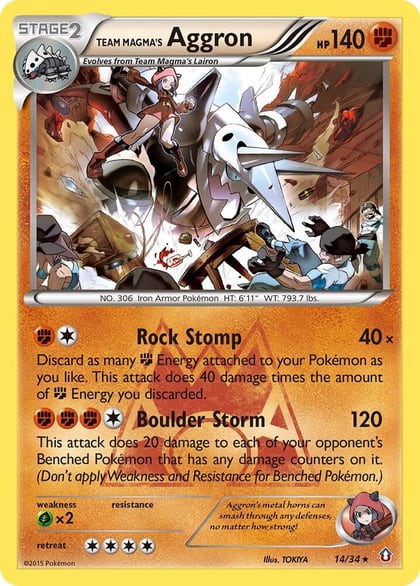 Team Magma's Aggron, Double Crisis 14/34