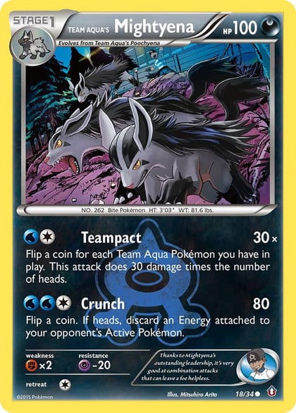 Team Aqua's Mightyena, Double Crisis 18/34