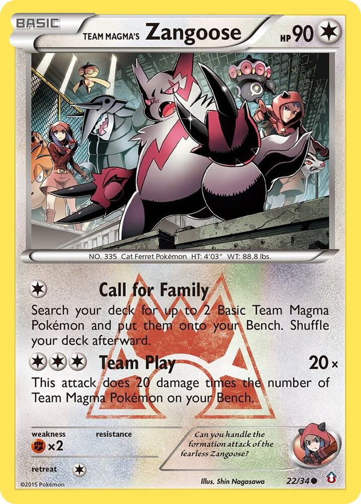 Team Magma's Zangoose, Double Crisis 22/34