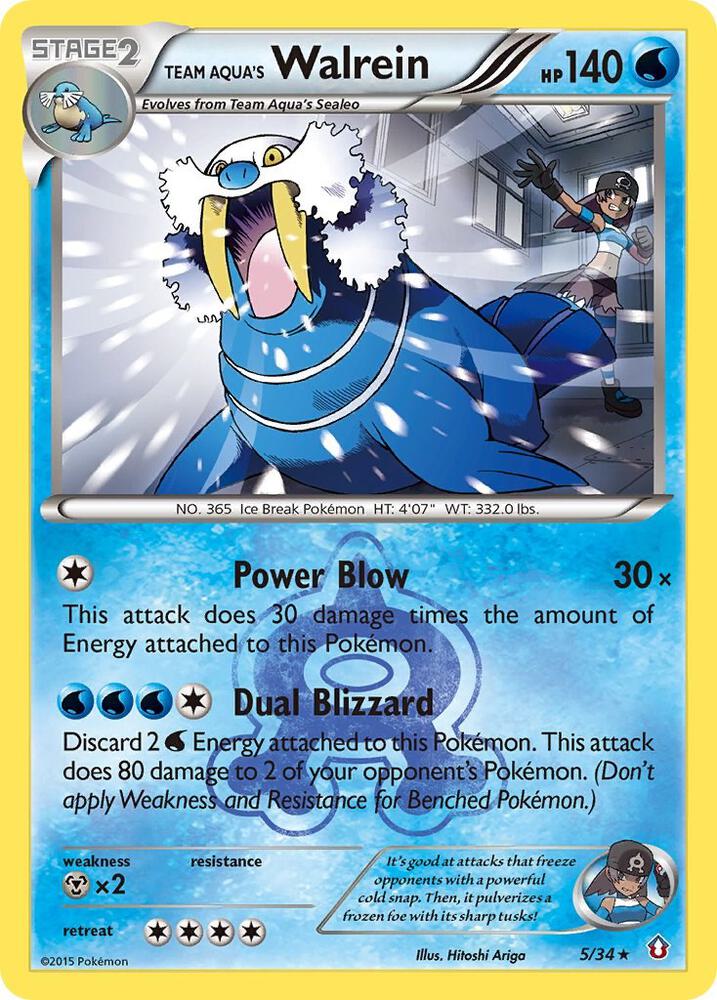Team Aqua's Walrein, Double Crisis 5/34