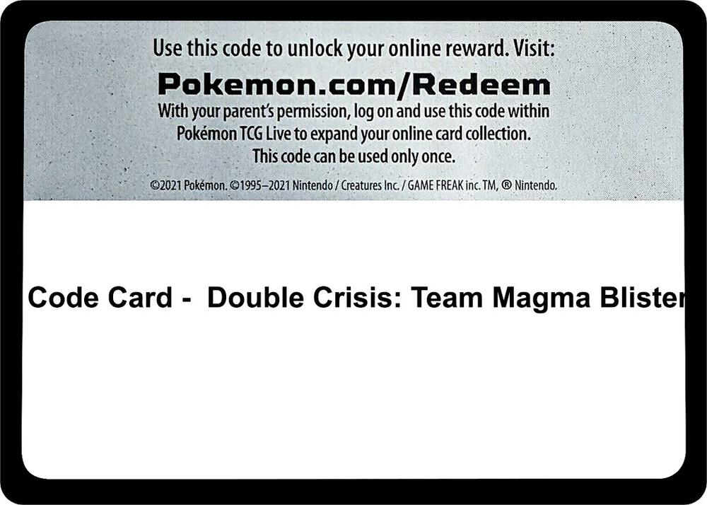 Code Card - Double Crisis: Team Magma Blister, Double Crisis P491231