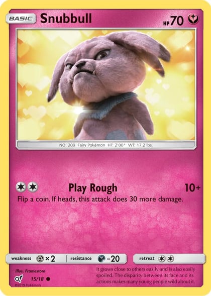 Snubbull (Holo Common), Detective Pikachu 15/18