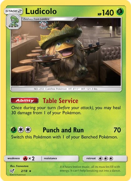 Ludicolo, Detective Pikachu 2/18
