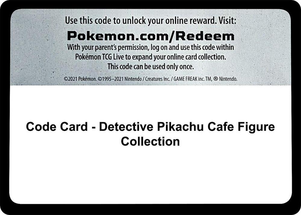 Code Card - Detective Pikachu Cafe Figure Collection, Detective Pikachu P589417