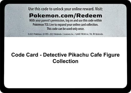 Code Card - Detective Pikachu Cafe Figure Collection, Detective Pikachu P589417