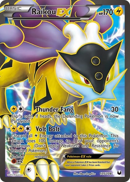 Raikou EX (105 Full Art), Dark Explorers 105/108