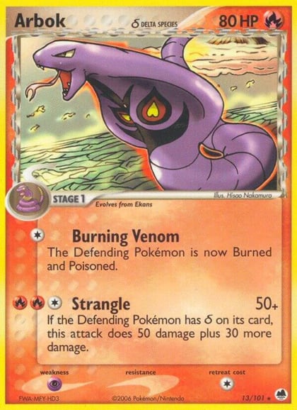 Arbok (Delta Species), Dragon Frontiers 13/101