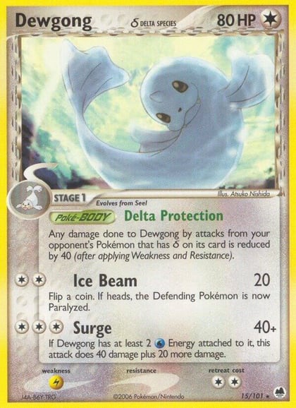 Dewgong (Delta Species), Dragon Frontiers 15/101