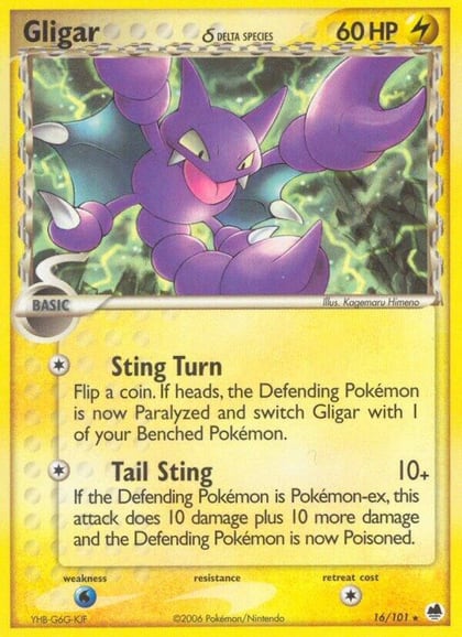 Gligar (Delta Species), Dragon Frontiers 16/101
