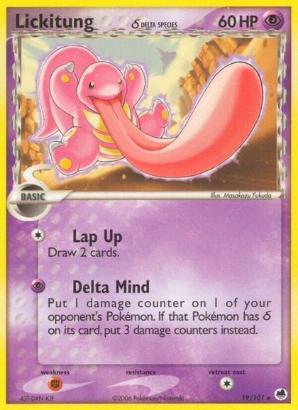Lickitung (Delta Species), Dragon Frontiers 19/101