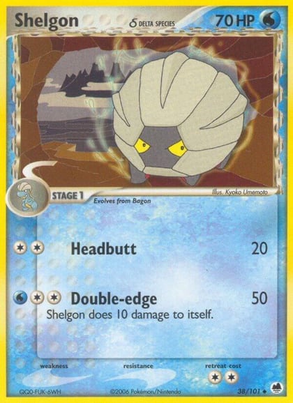 Shelgon (Delta Species), Dragon Frontiers 38/101