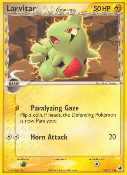 Larvitar (Delta Species), Dragon Frontiers 52/101