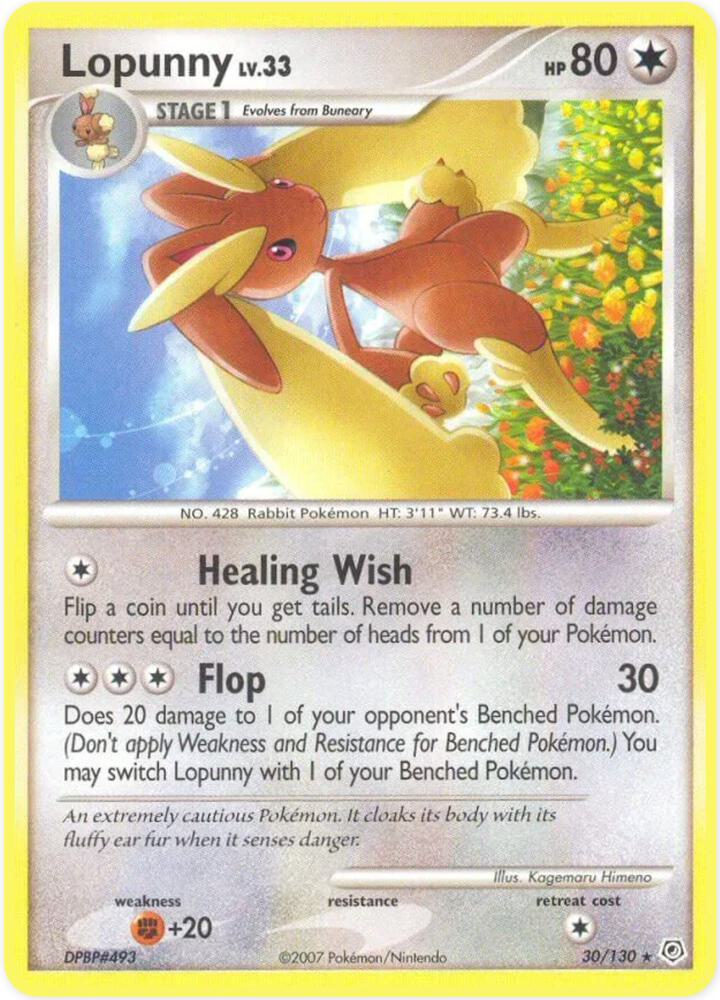 Lopunny, Diamond and Pearl 30/130