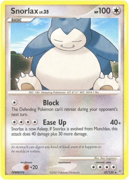 Snorlax, Diamond and Pearl 37/130