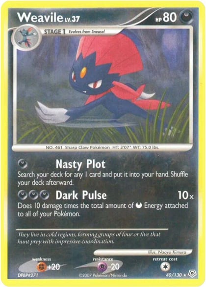 Weavile, Diamond and Pearl 40/130