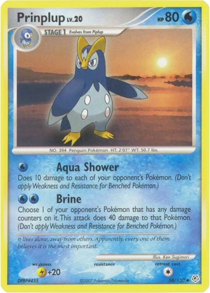 Prinplup, Diamond and Pearl 58/130