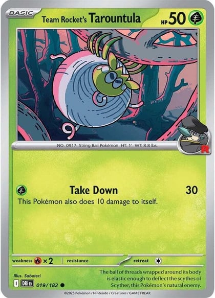 Team Rocket's Tarountula, SV10: Destined Rivals 019/182