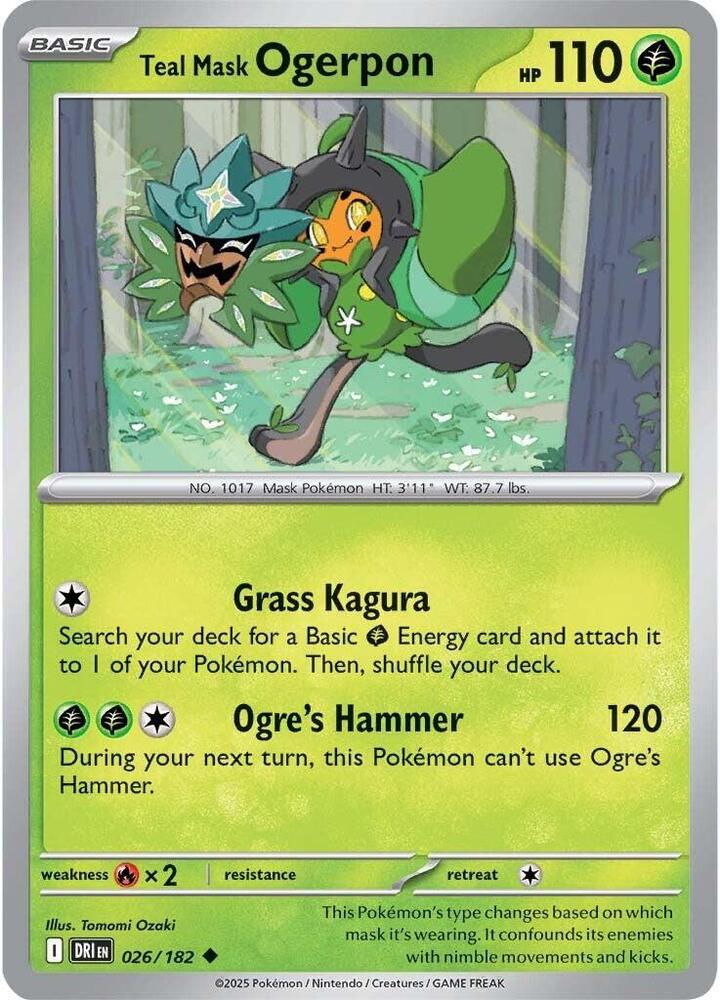 Teal Mask Ogerpon, SV10: Destined Rivals 026/182