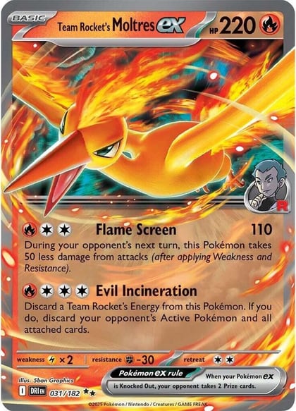 Team Rocket's Moltres ex, SV10: Destined Rivals 031/182