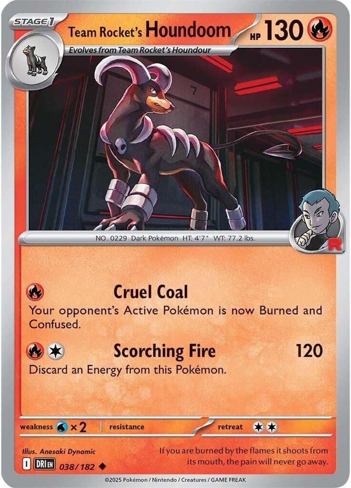Team Rocket's Houndoom - 038/182, SV10: Destined Rivals 038/182