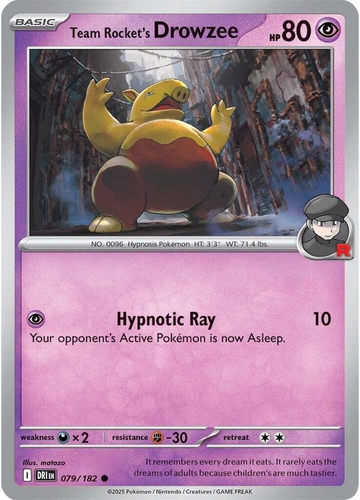 Team Rocket's Drowzee, SV10: Destined Rivals 079/182