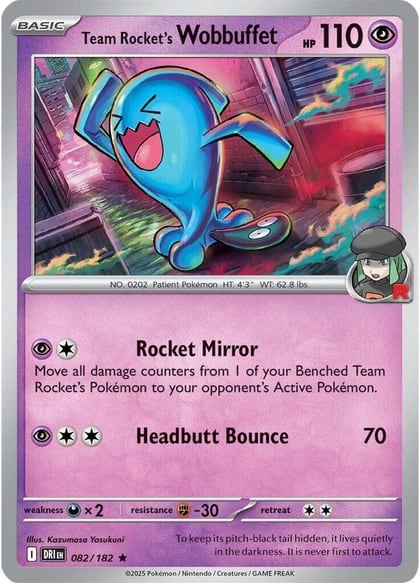 Team Rocket's Wobbuffet, SV10: Destined Rivals 082/182