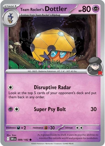 Team Rocket's Dottler, SV10: Destined Rivals 088/182