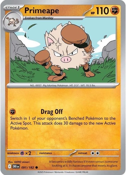 Primeape, SV10: Destined Rivals 091/182