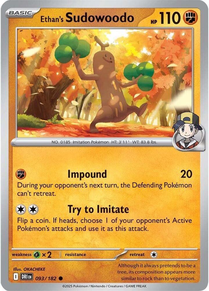 Ethan's Sudowoodo, SV10: Destined Rivals 093/182