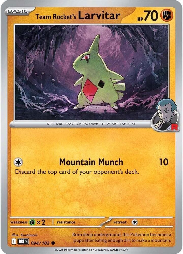 Team Rocket's Larvitar, SV10: Destined Rivals 094/182