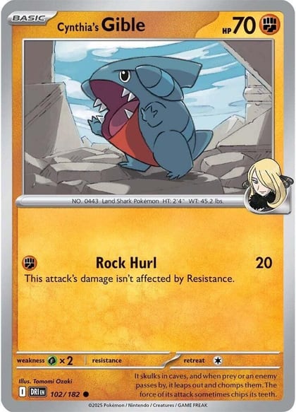 Cynthia's Gible, SV10: Destined Rivals 102/182
