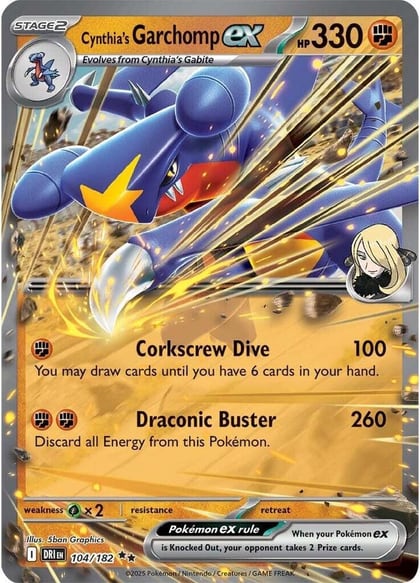 Cynthia's Garchomp ex - 104/182, SV10: Destined Rivals 104/182