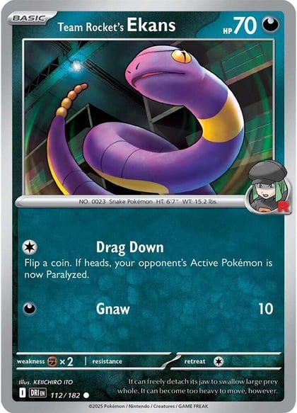 Team Rocket's Ekans, SV10: Destined Rivals 112/182
