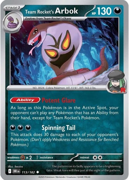 Team Rocket's Arbok, SV10: Destined Rivals 113/182