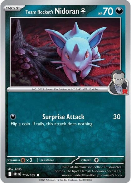 Team Rocket's Nidoran F, SV10: Destined Rivals 114/182