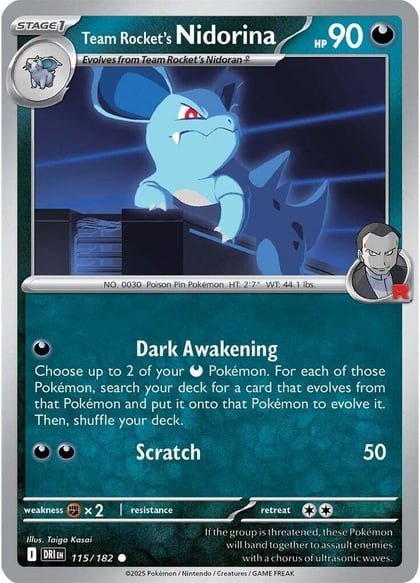 Team Rocket's Nidorina, SV10: Destined Rivals 115/182