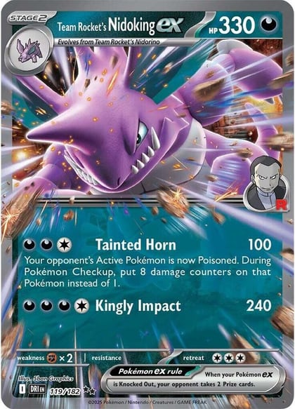Team Rocket's Nidoking ex - 119/182, SV10: Destined Rivals 119/182