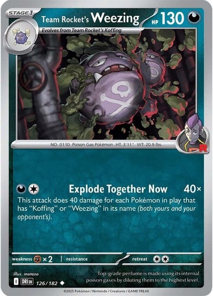Team Rocket's Weezing - 126/182, SV10: Destined Rivals 126/182