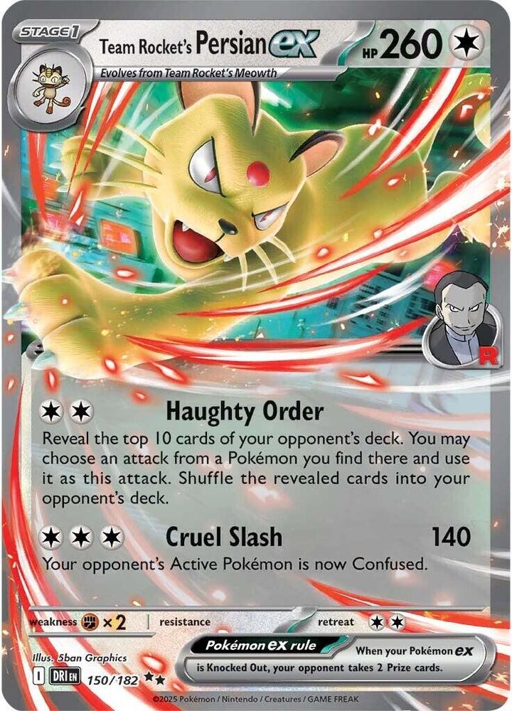 Team Rocket's Persian ex - 150/182, SV10: Destined Rivals 150/182