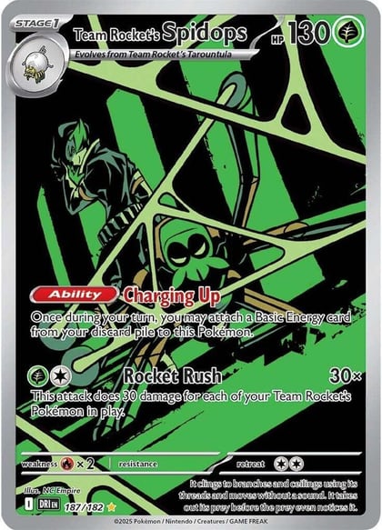 Team Rocket's Spidops - 187/182, SV10: Destined Rivals 187/182