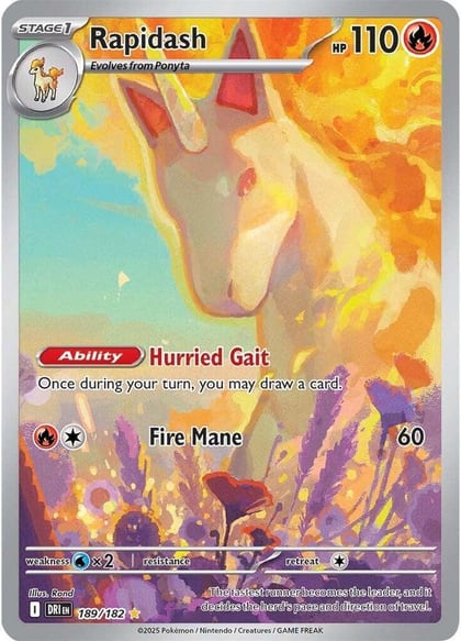 Rapidash - 189/182, SV10: Destined Rivals 189/182