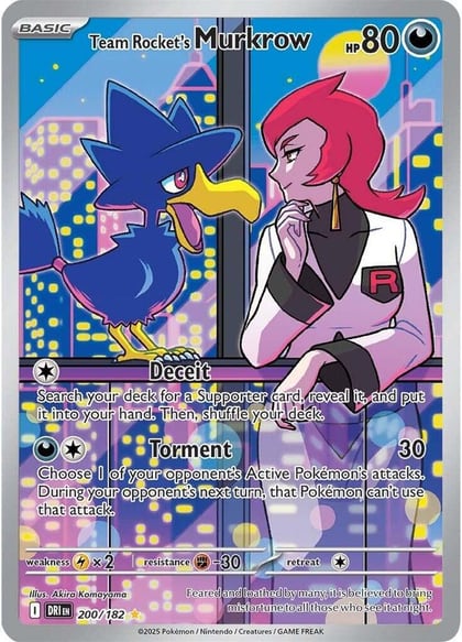 Team Rocket's Murkrow - 200/182, SV10: Destined Rivals 200/182