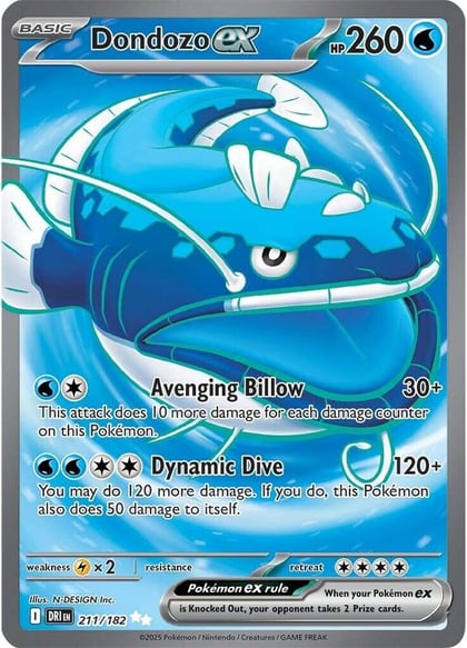 Dondozo ex - 211/182, SV10: Destined Rivals 211/182