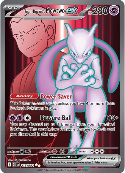 Team Rocket's Mewtwo ex - 213/182, SV10: Destined Rivals 213/182